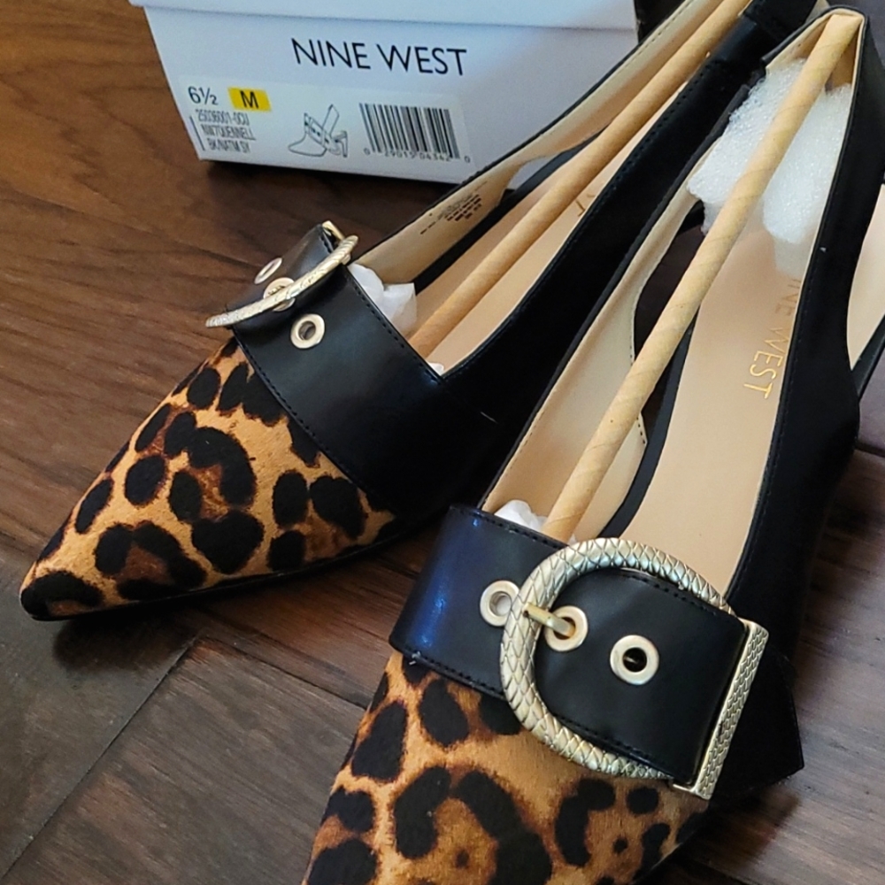 Ninewest Animal Print Heels size 6.5